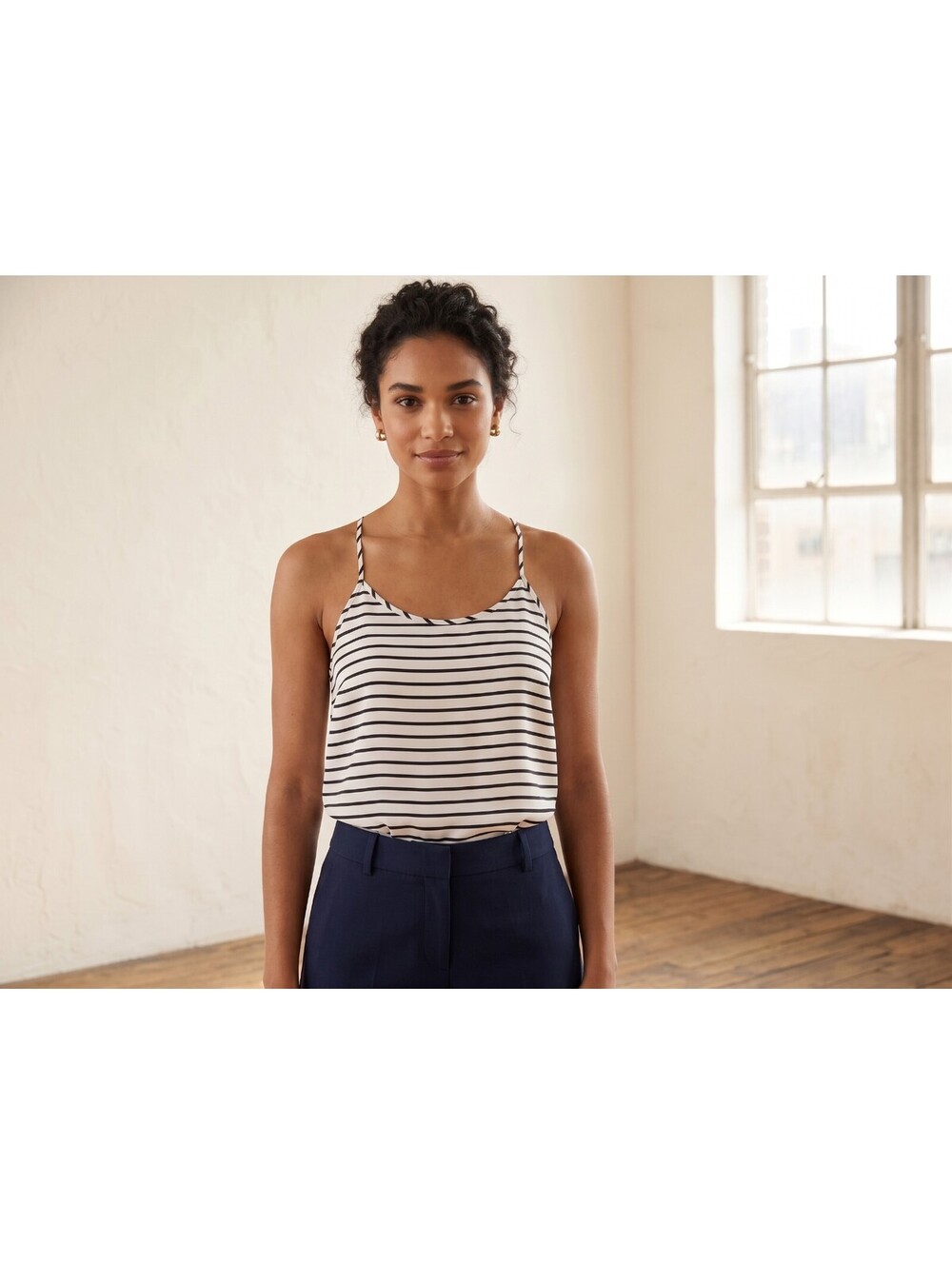 J.Crew Striped Racerback Camisole Tank Top (Size 8)